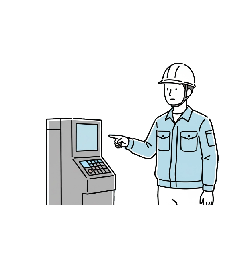 設備機器のメンテナンスイラスト